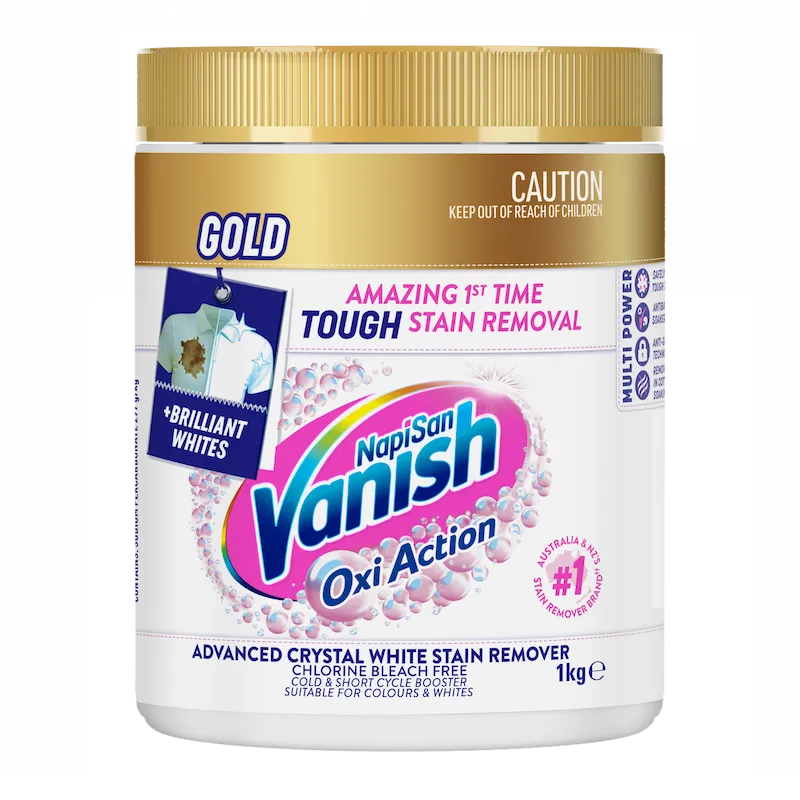 Vanish Napisan Gold Oxi Action Crystal White Stain Remover Powder 1kg