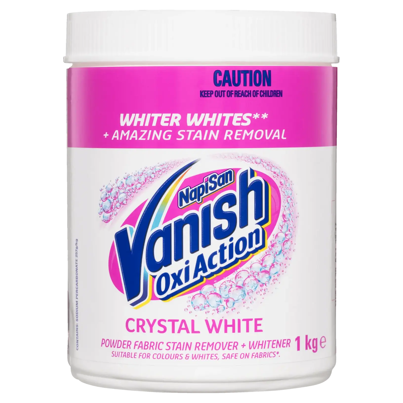 Vanish Napisan Oxi Action Crystal White Stain Remover Powder 1kg