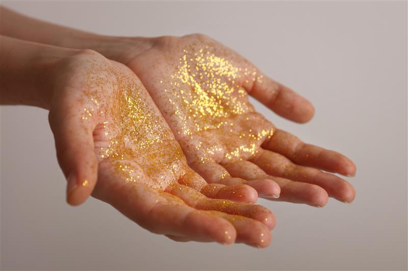 remove glitter stains