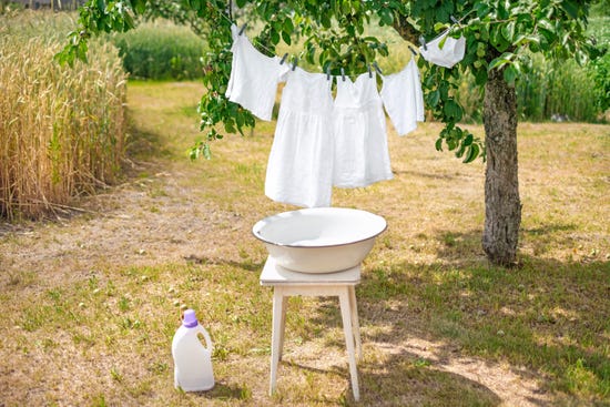 Chemical free whitening for baby clothes