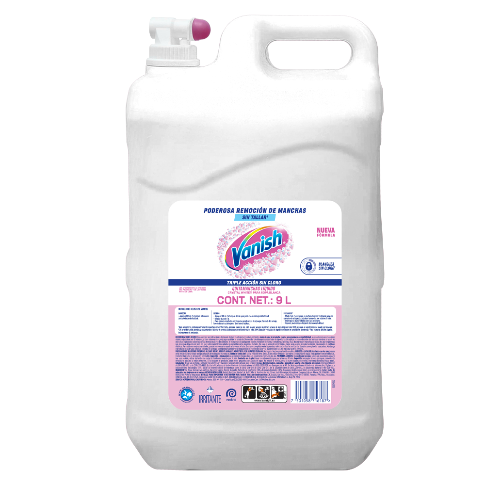 Vanish Líquido Crystal White Ropa Blanca 9L