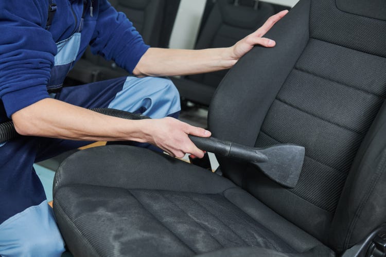 removing stain from car fabric