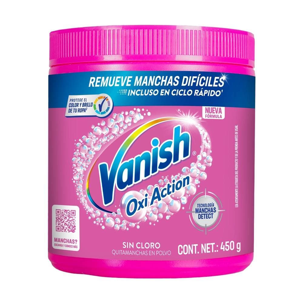 Vanish® quitamanchas en polvo Oxi Action para ropa de color 450g