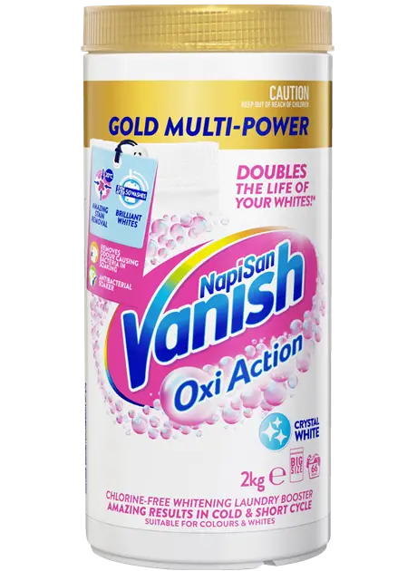 Vanish Napisan Gold Oxi Action Crystal White Stain Remover Powder 2kg