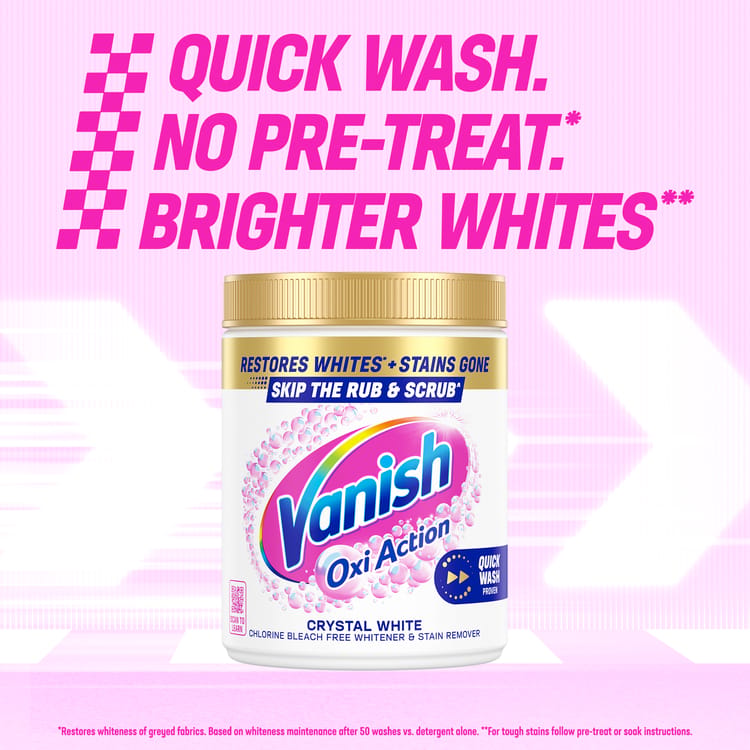 STAINS REMOVED BY VANISH