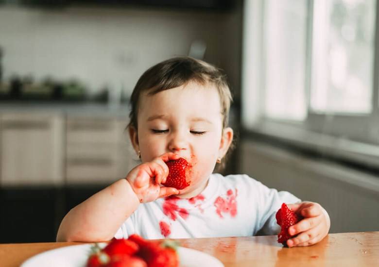 Taches de fruits, jus de fruits et confitures