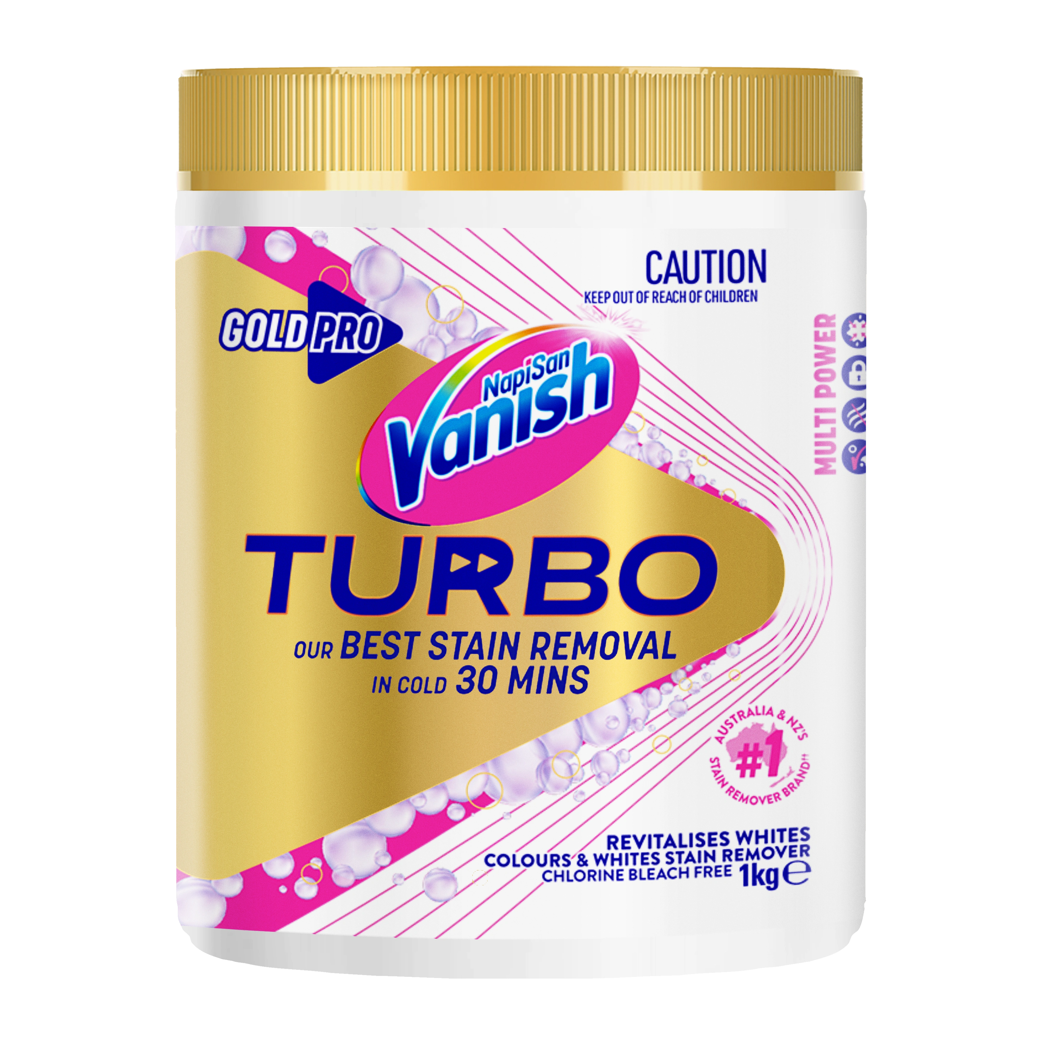 Vanish Gold Pro Turbo White Oxi Action Crystal White Stain Remover Powder 1kg