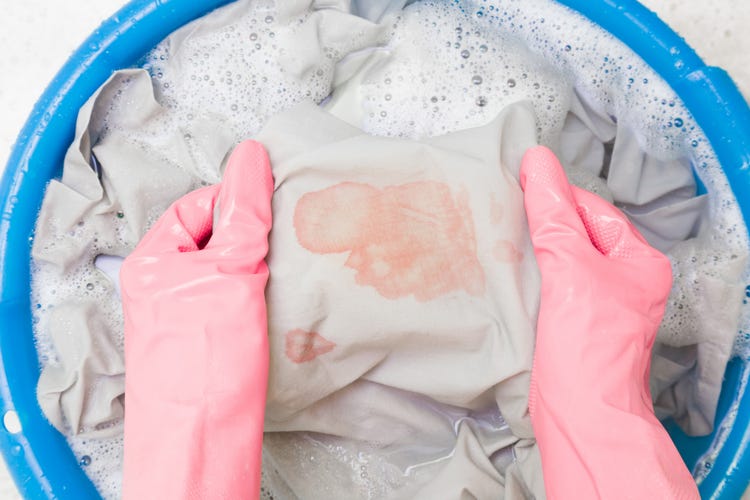Vegetable stain removal for fabric