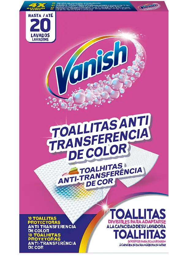 Vanish Toalhitas Anti-Transferência