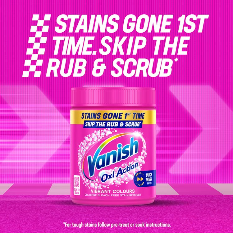 STAINS REMOVED BY VANISH