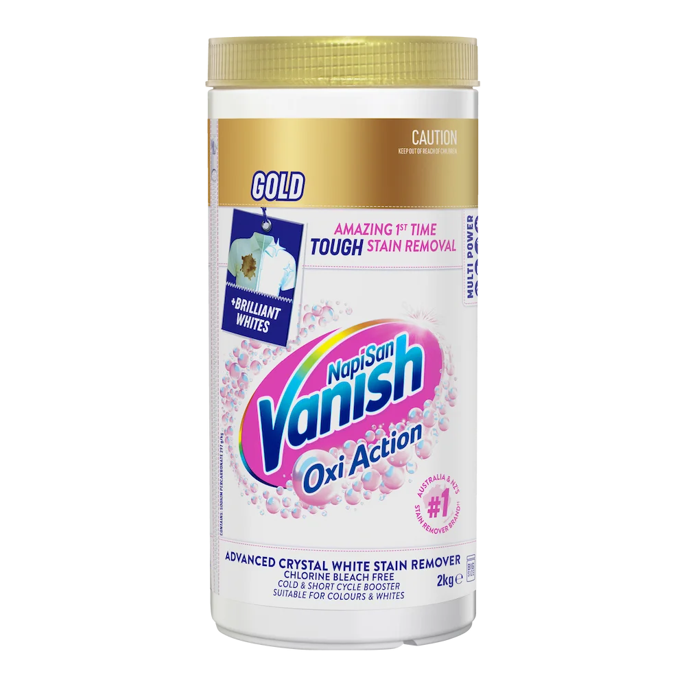Vanish Napisan Gold Oxi Action Crystal White Stain Remover Powder 2kg