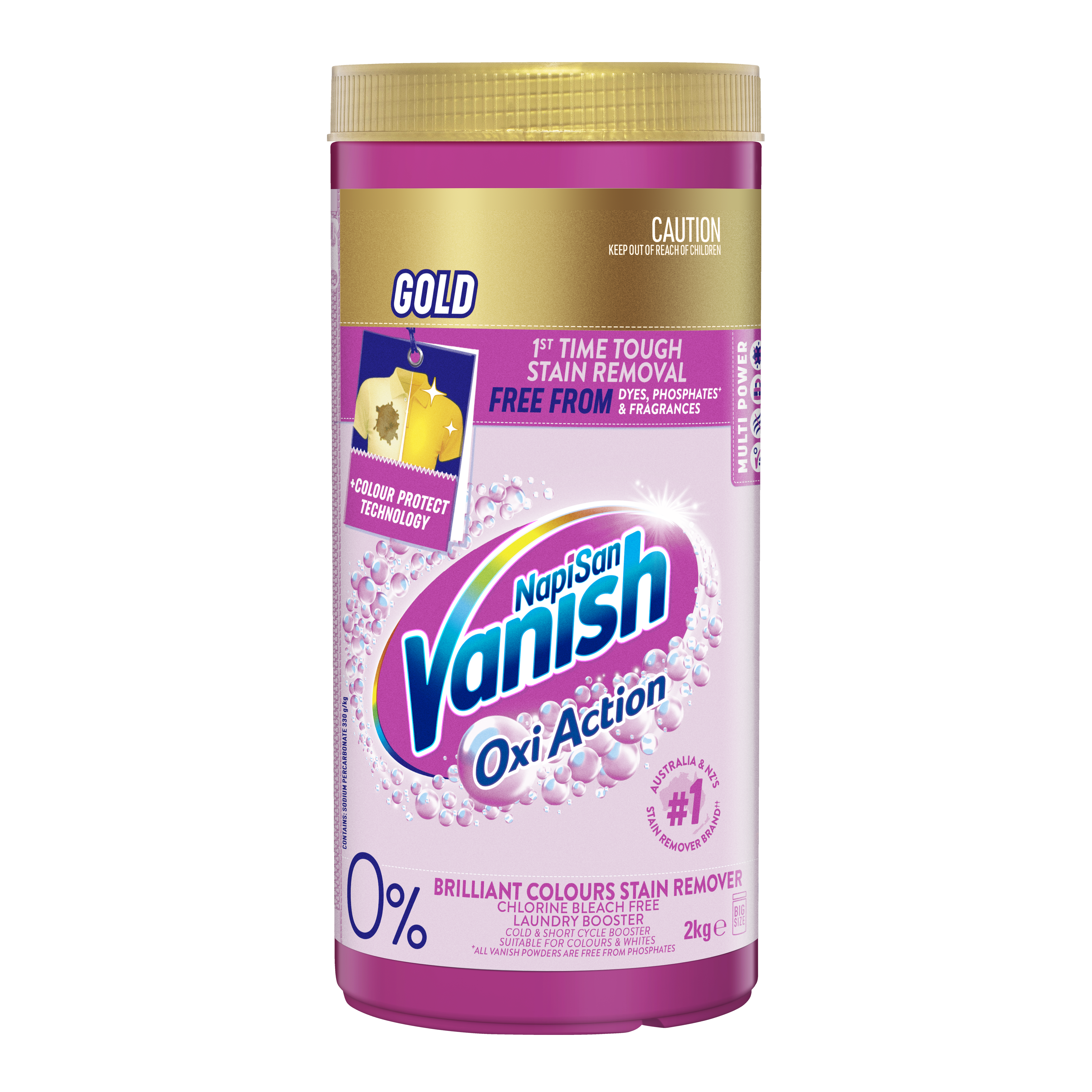 Vanish Napisan Gold Oxi Action 0% Stain Remover Powder 2kg