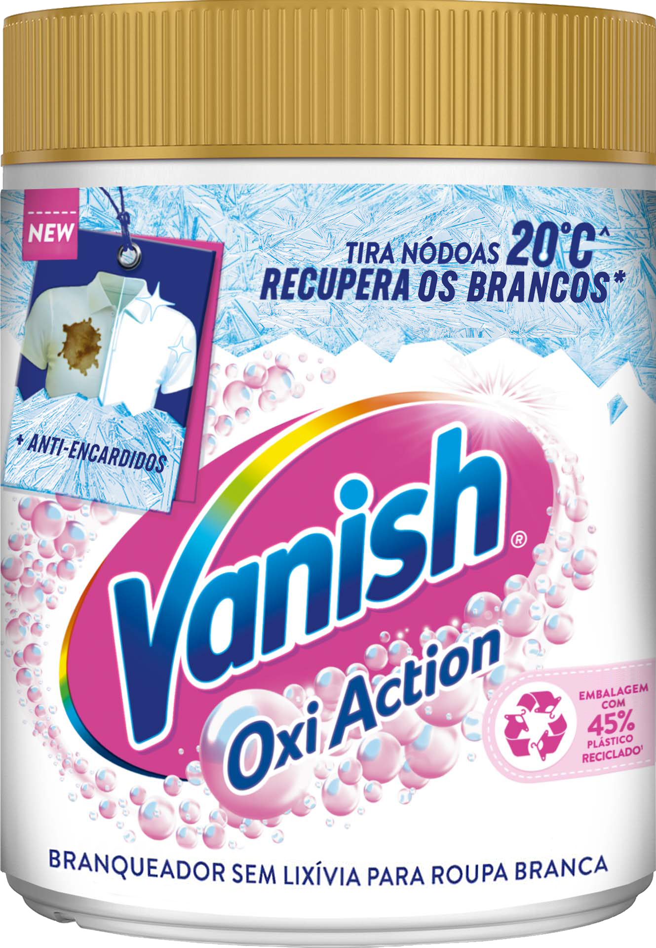 800g Oxi Action Pó Potenciador de Lavagem para Roupa Branca