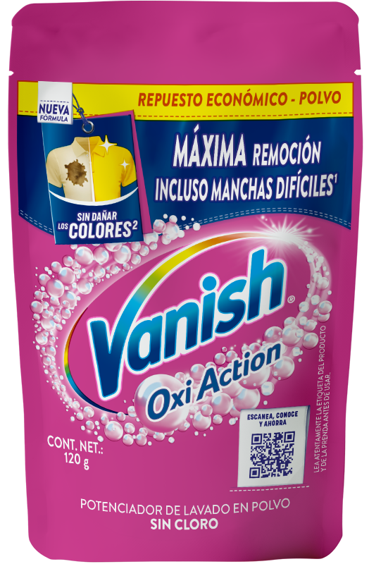 Vanish® Quitamanchas en Polvo para ropa de color de 120 g
