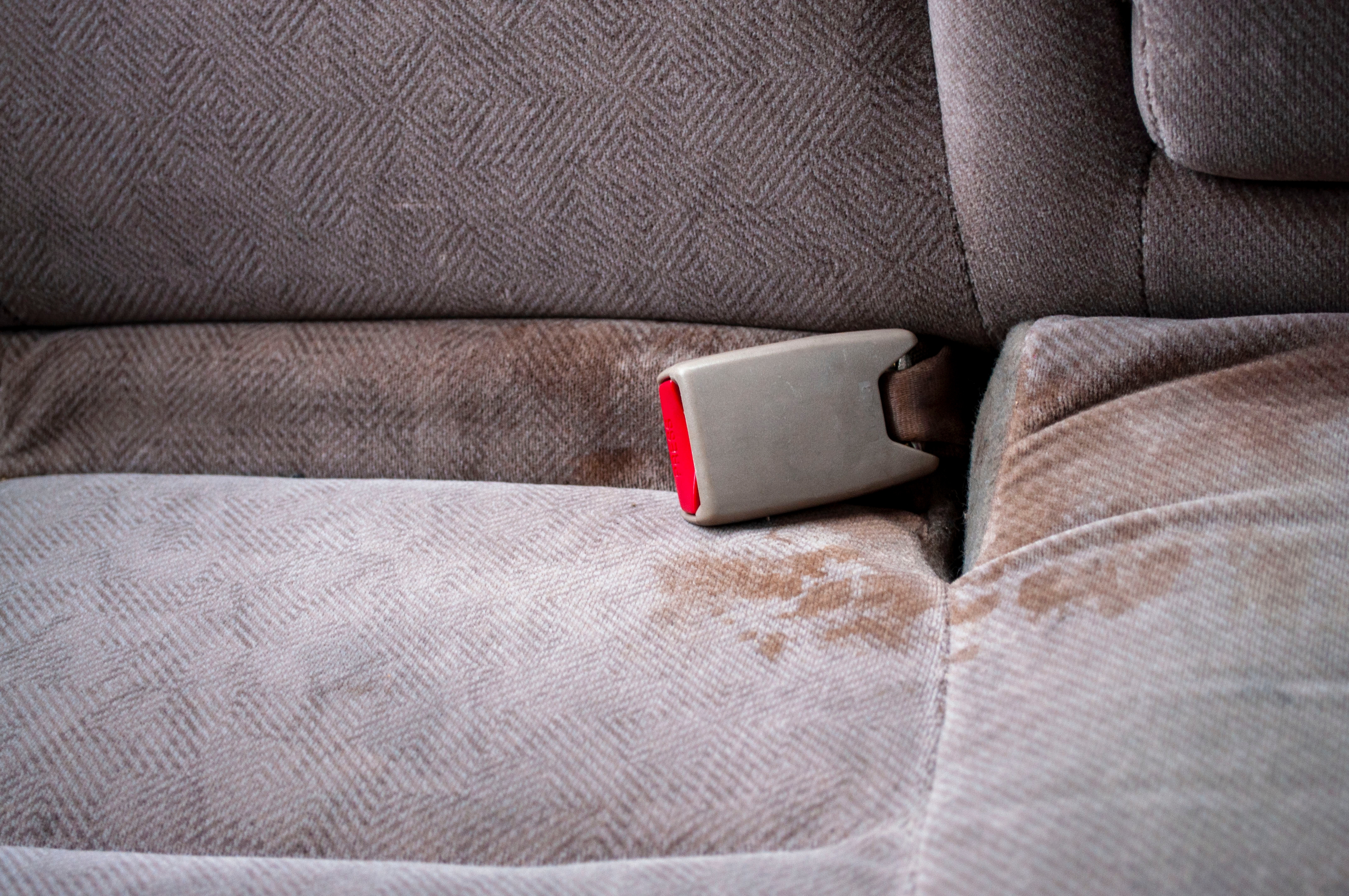 get rid of stains on car seats