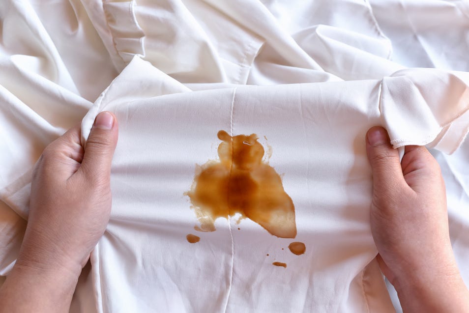 Eliminating soy sauce stains from garments