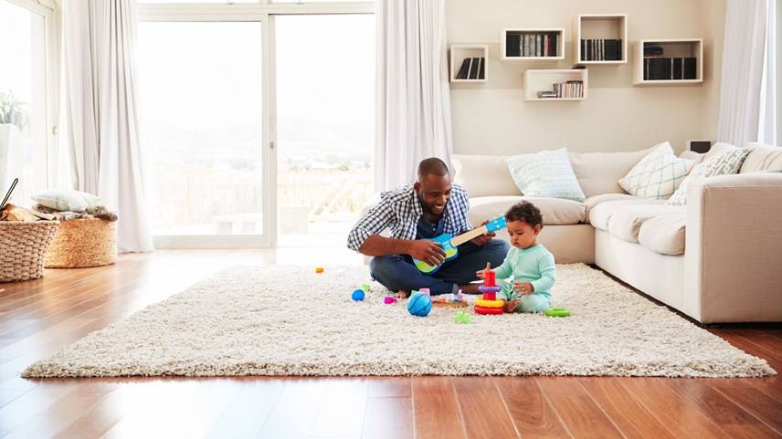 Schritt 1: Staubsaugen des Hochflorteppichs