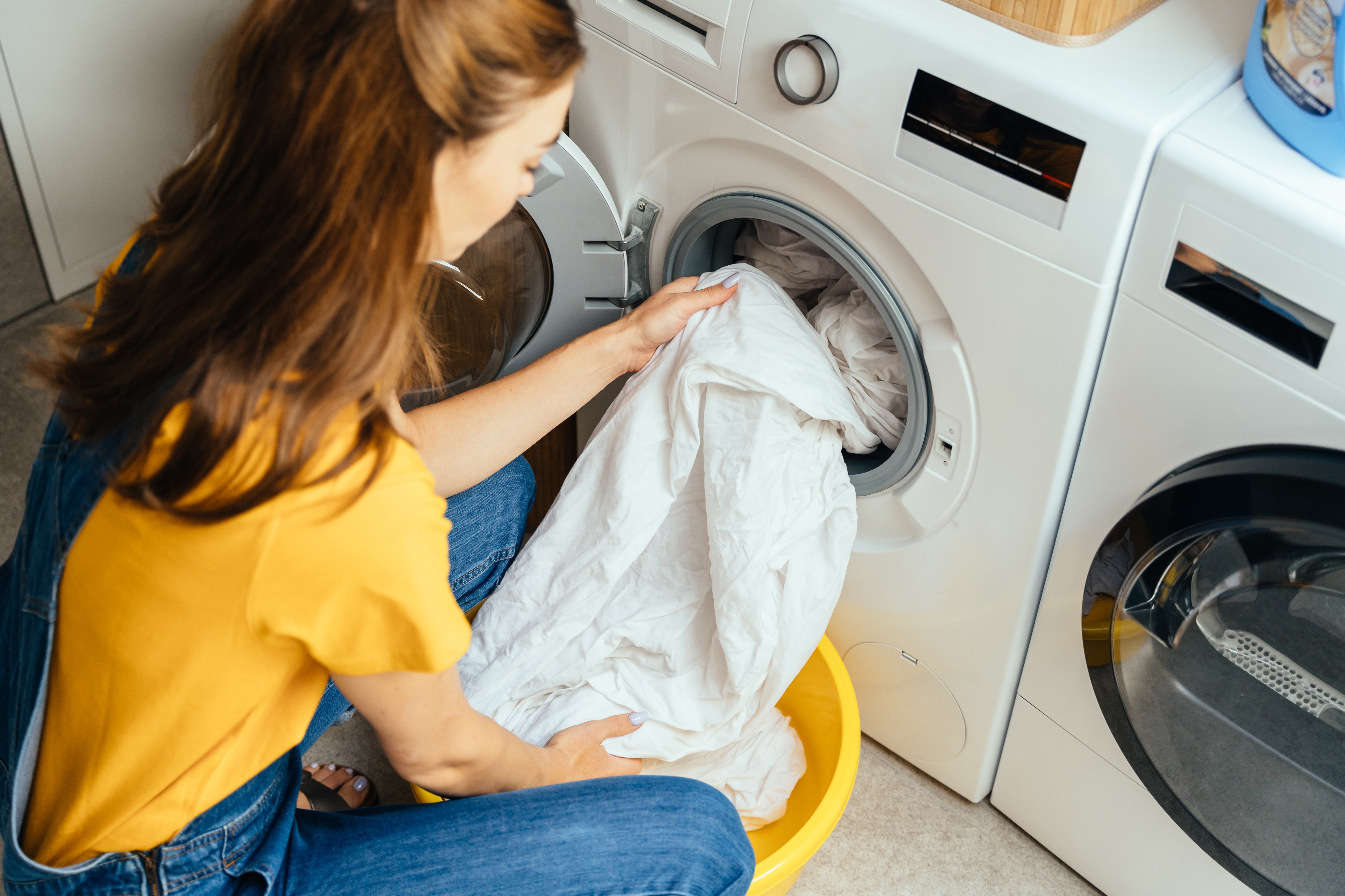 Washing down comforters without damage