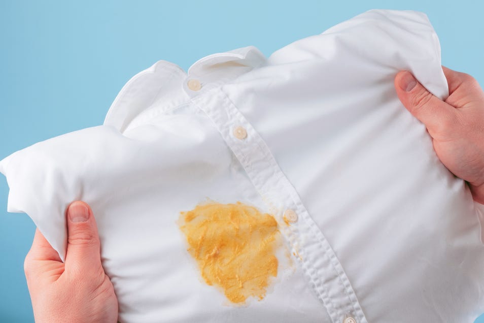 Remove stains from linen suits