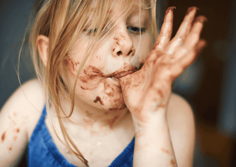 Plamy z lodow czekoladowych