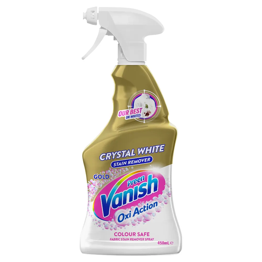 Vanish Preen Gold Oxi Action White Stain Remover Spray 450ml