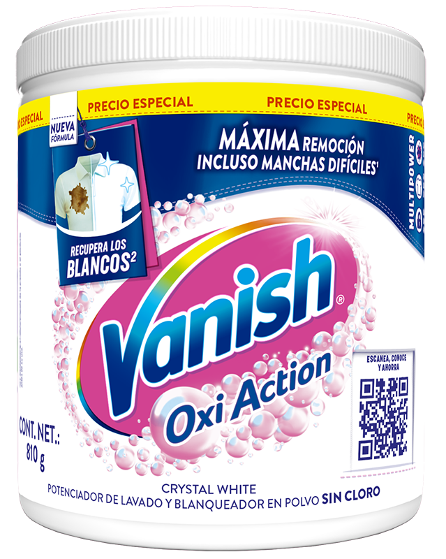 Vanish® Quitamanchas en Polvo para ropa blanca de 810 g