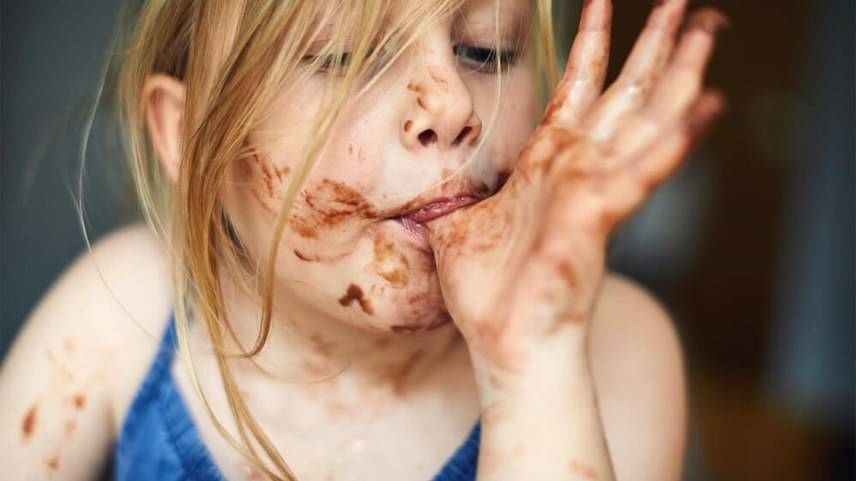 Vlekken van babyvoeding