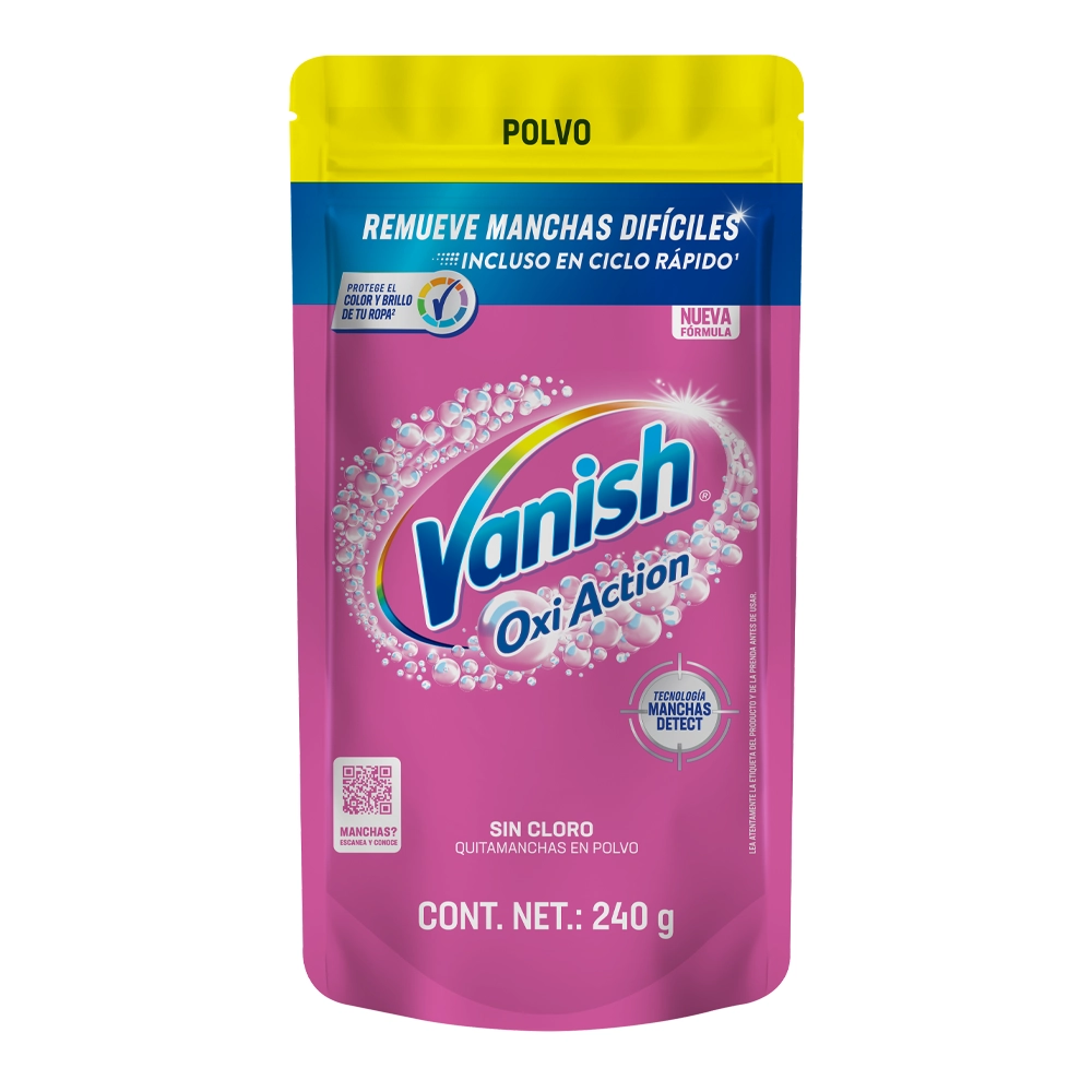Vanish® quitamanchas en polvo Oxi Action para ropa de color 240g