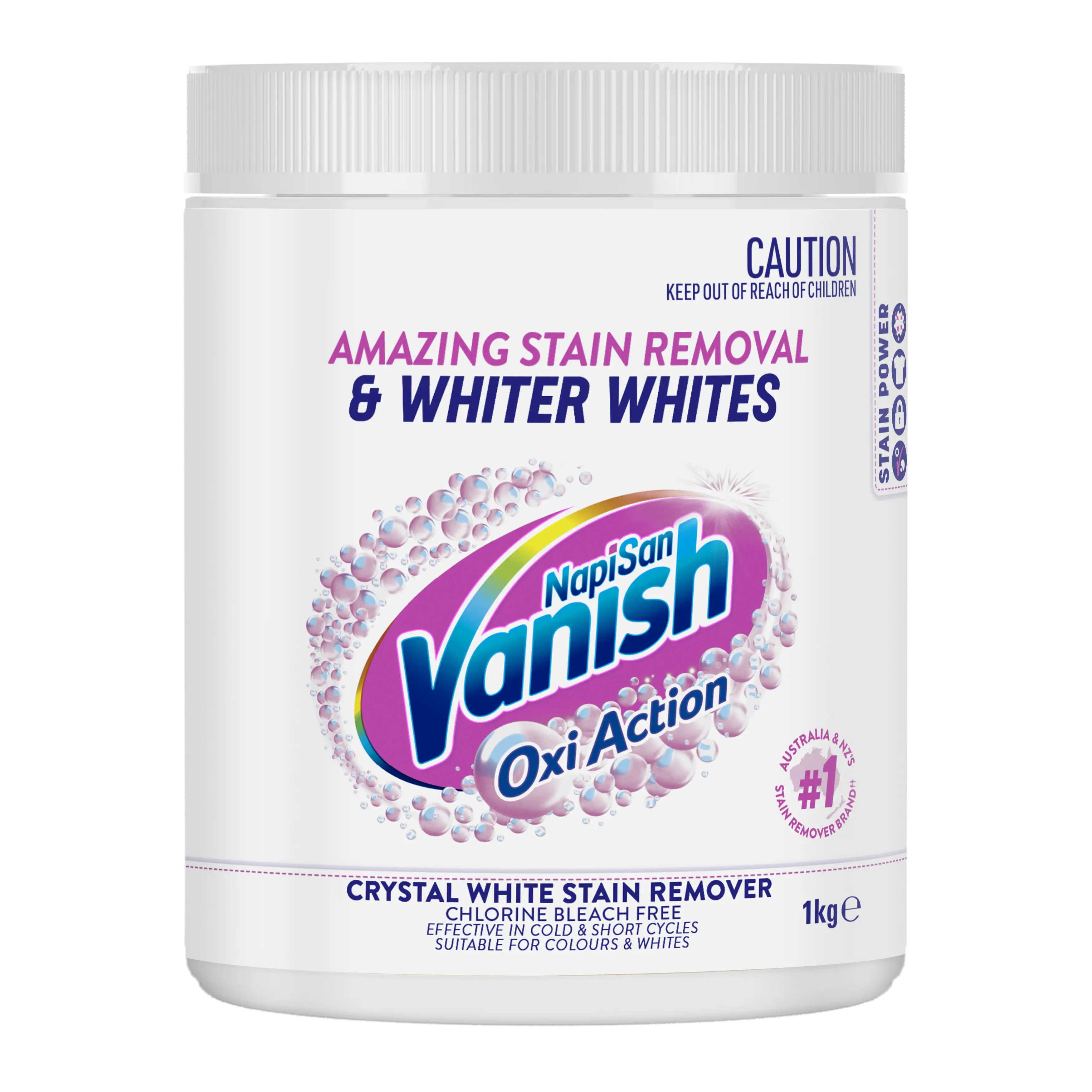 Vanish Napisan Oxi Action Crystal White Stain Remover Powder 1kg