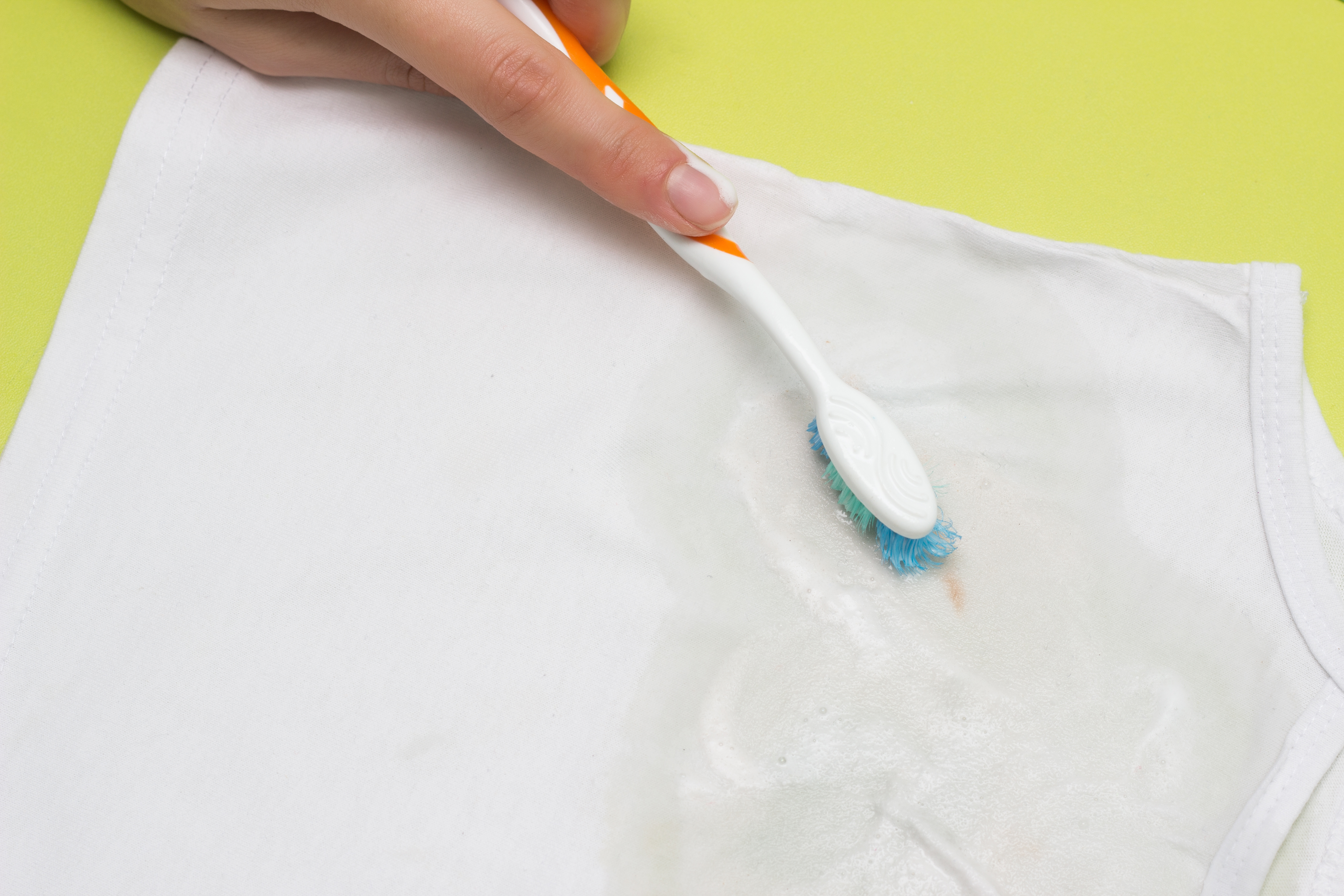 Oxygen bleach for infant fabrics