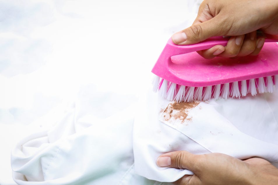 remove toothpaste stains from clothes