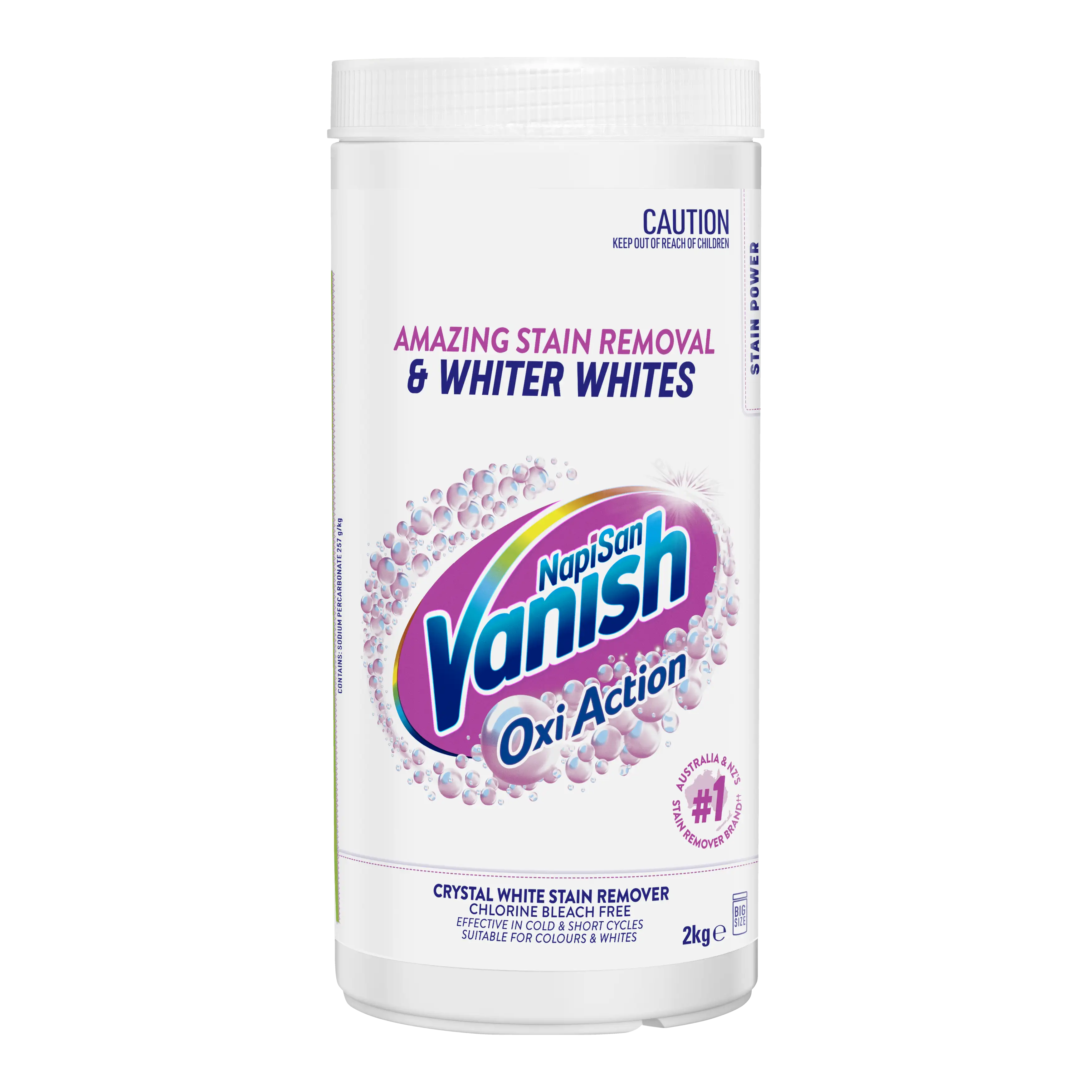 Vanish Napisan Oxi Action Crystal White Stain Remover Powder 2kg