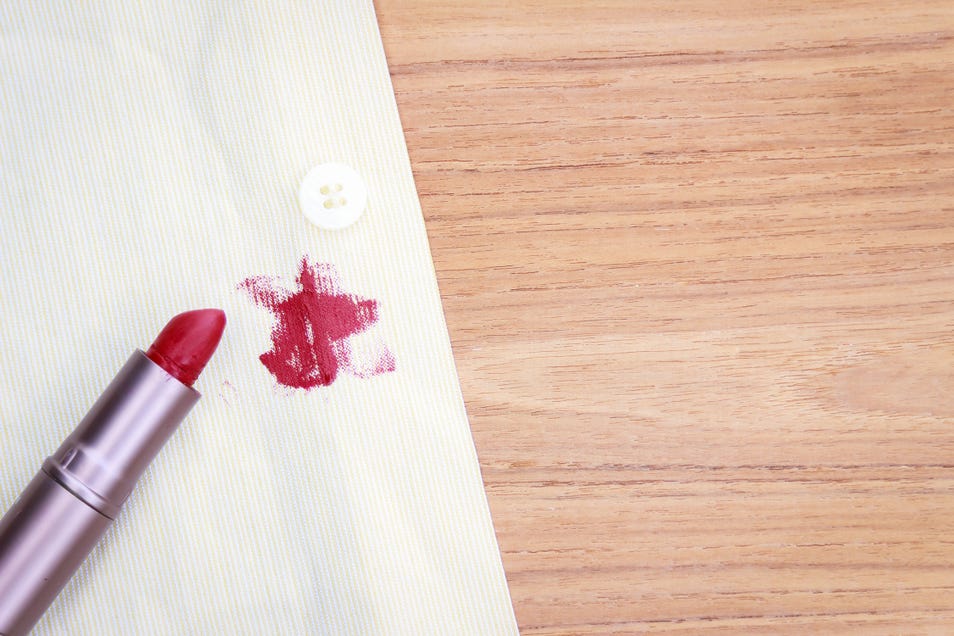 removing lipstick stain with vanish