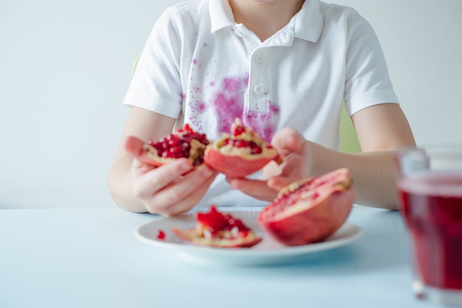 how to get out pomegranate stains