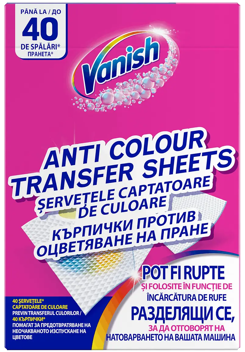 Vanish Șervețele anti-transfer de culoare