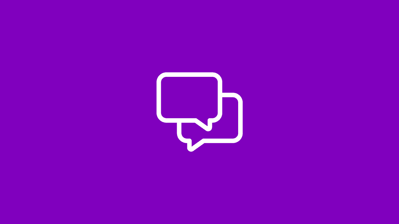 Overlapping talk bubbles icon