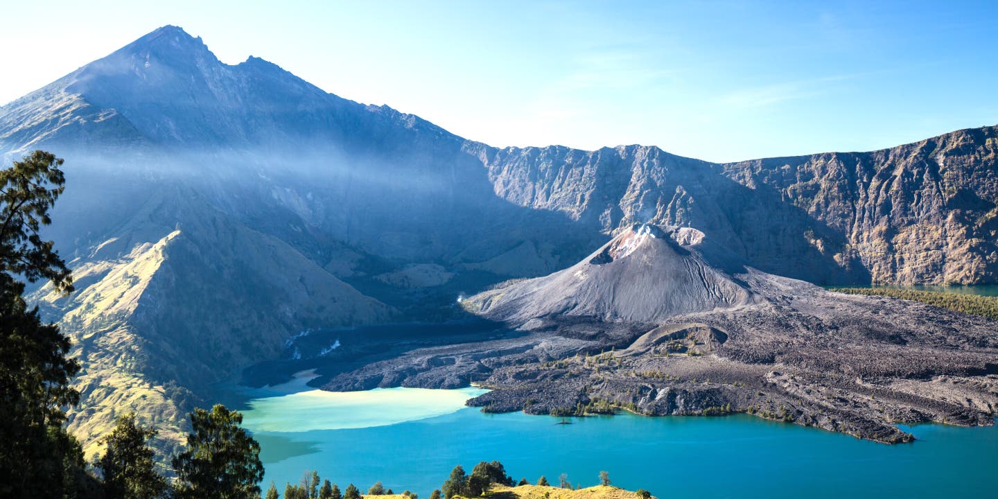 Aussicht auf den Berg Rinjani in Indonesien