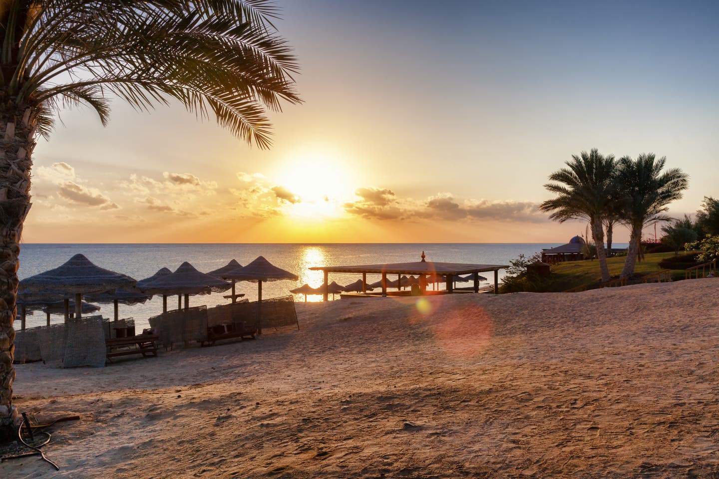 Sonnenuntergang am Strand, Ägypten