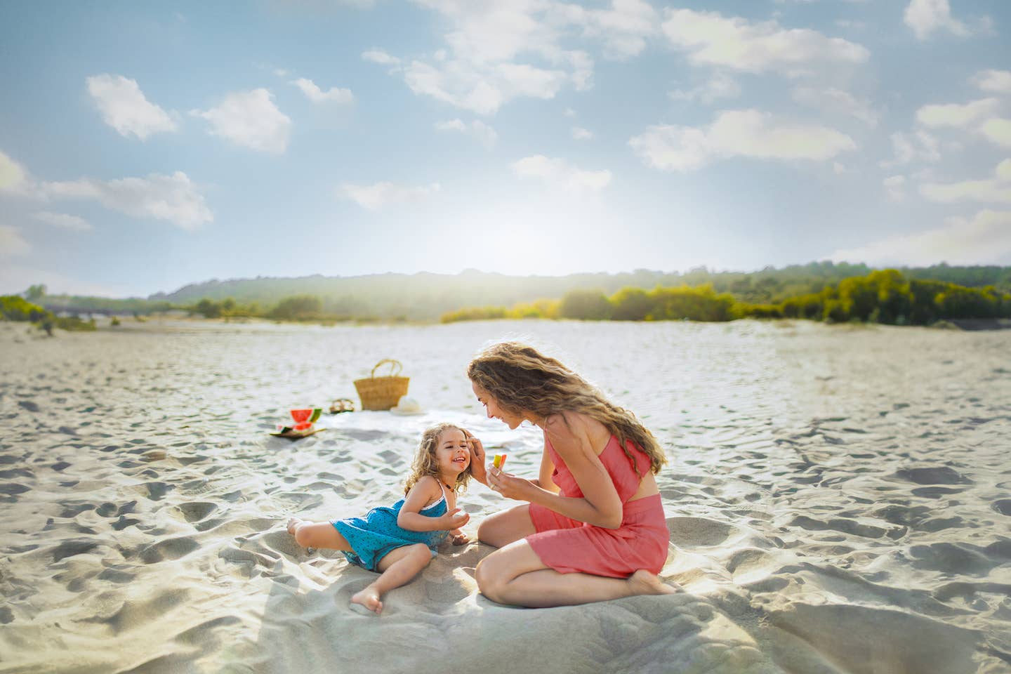 Familie am Strand