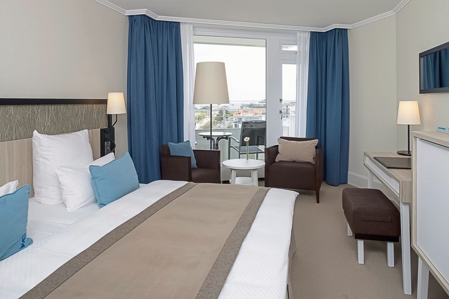 Wohnbeispiel Doppelzimmer Meerblick Balkon