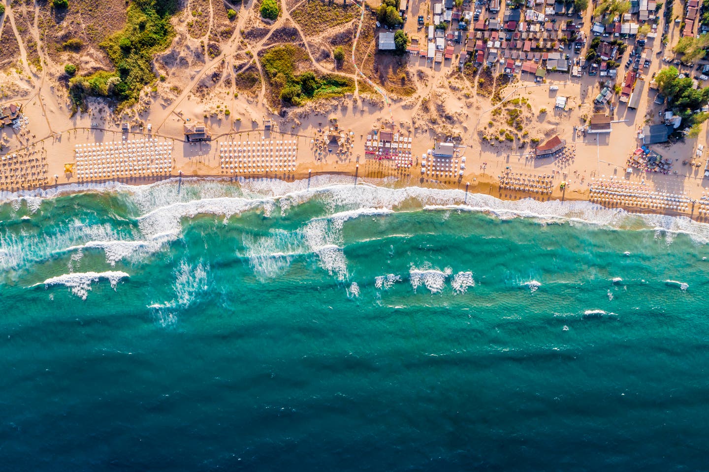 Luftaufnahme vom Strand Smokinya nahe Sozopol