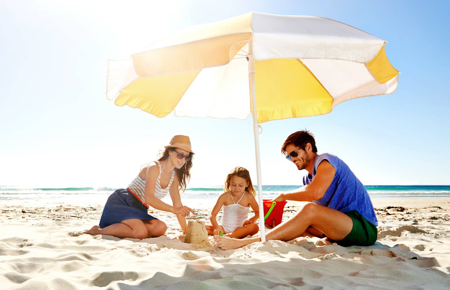 Familie am Strand