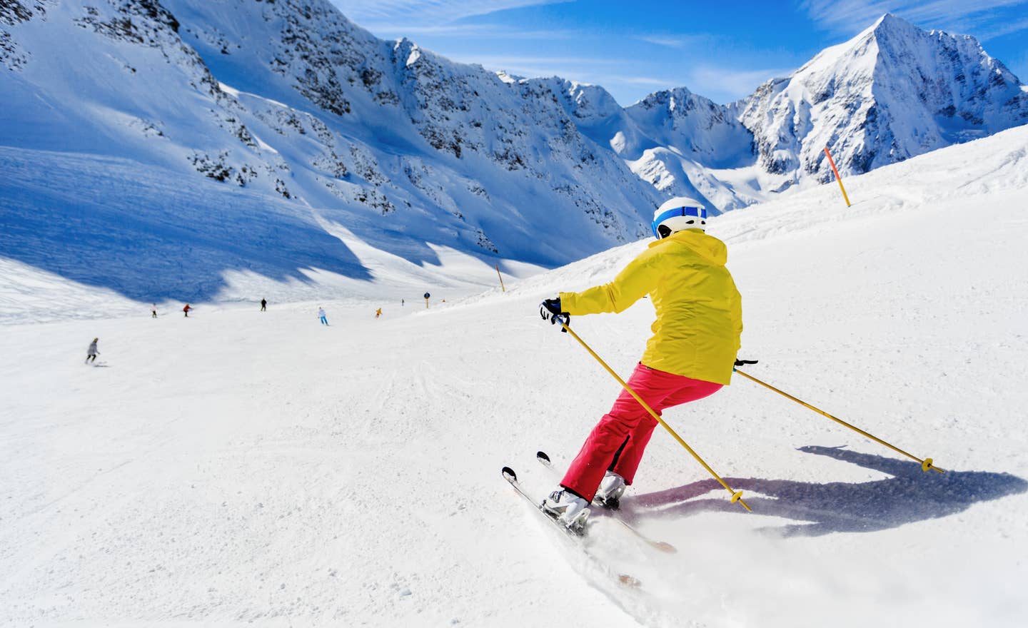 Skipiste in den Bergen