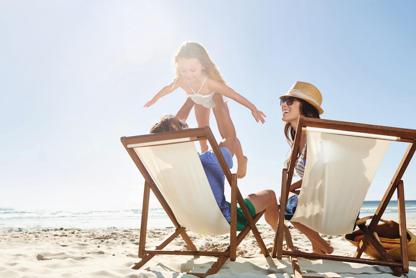 Familie am Strand