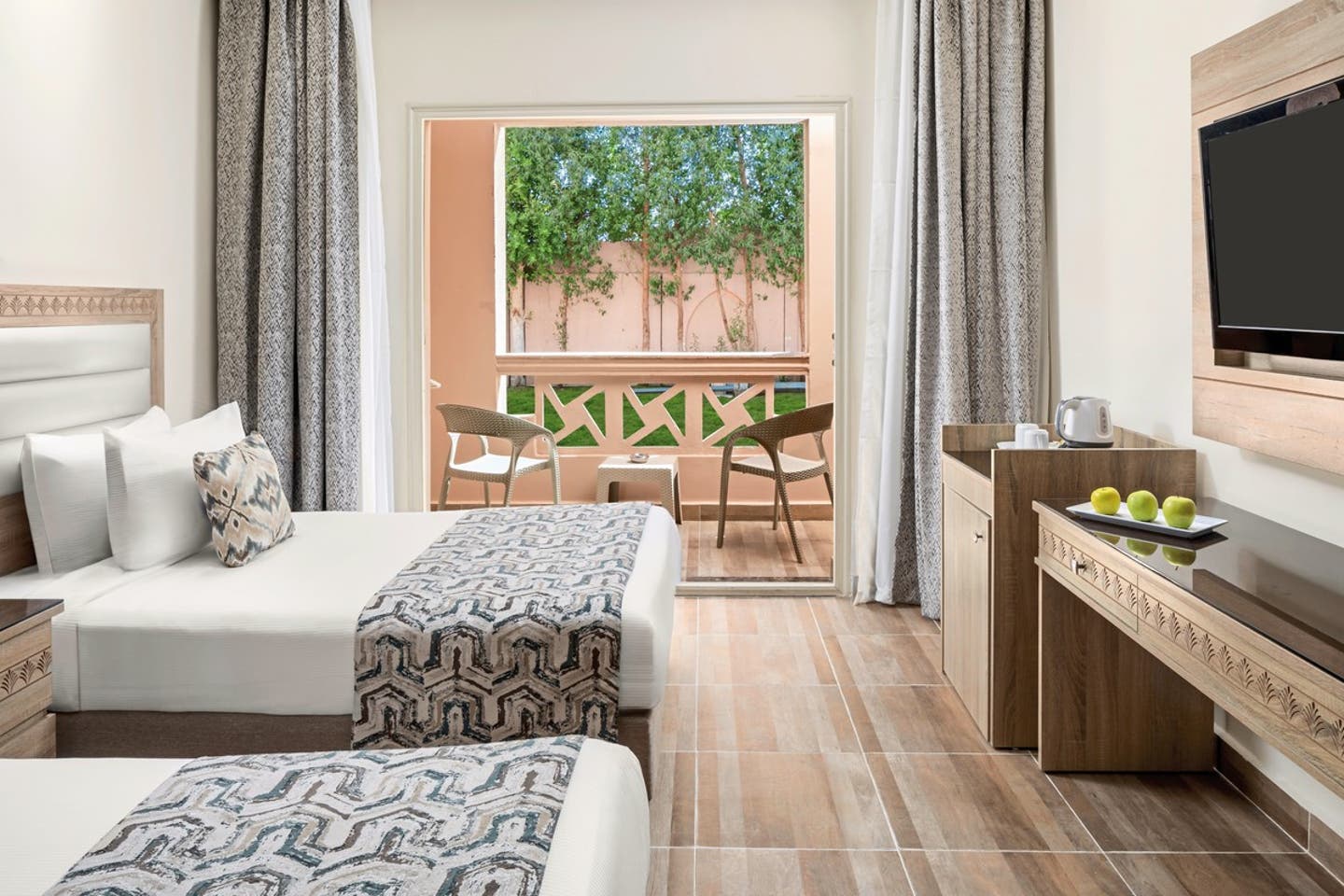 Wohnbeispiel Doppelzimmer Gartenblick