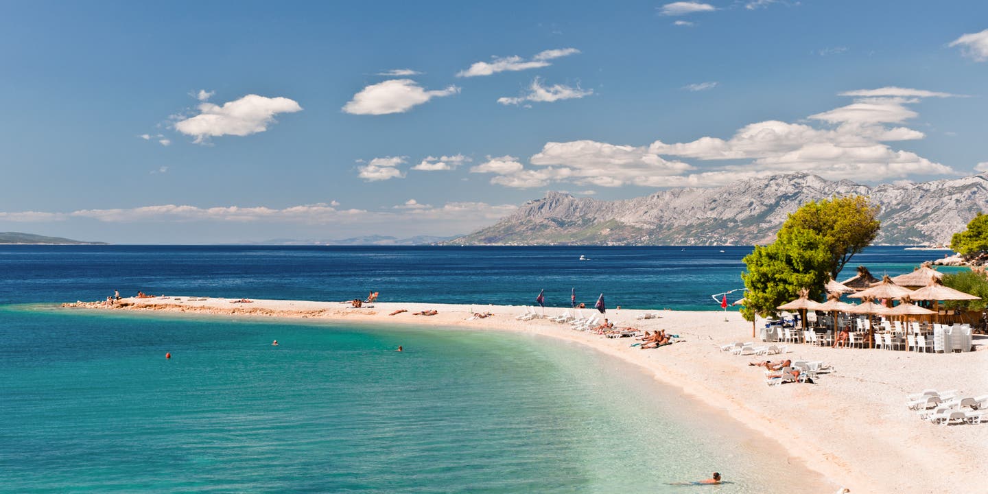 Strand am Makarska, Kroatien