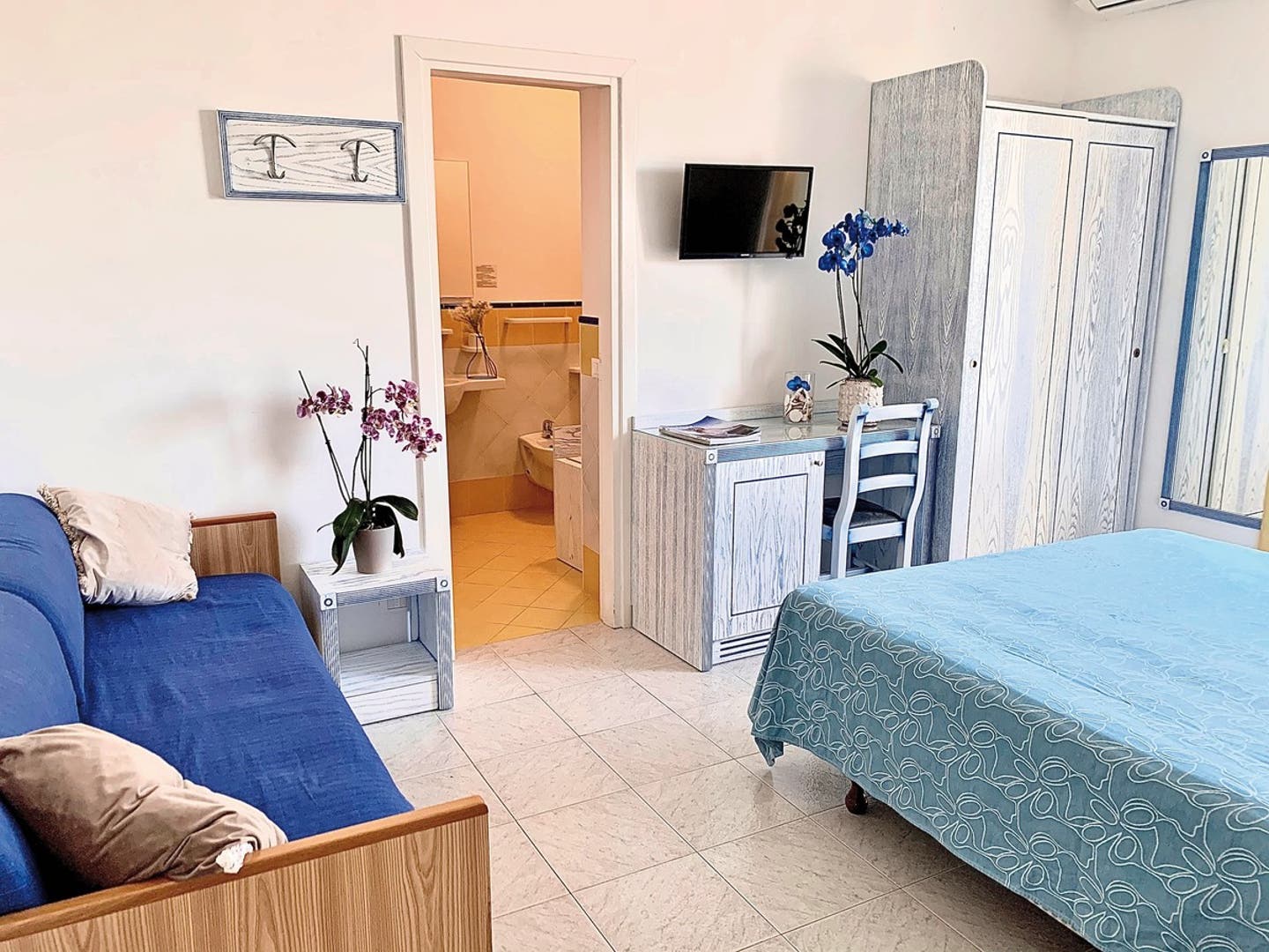 Wohnbeispiel Doppelzimmer Standard seitl. Meerblick