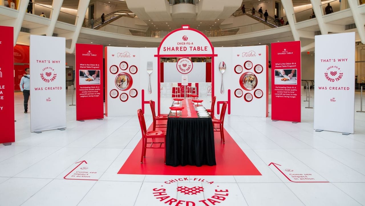 Chick-fil-A recently held a popup event at The Oculus in Manhattan to illustrate how pervasive hunger is in the U.S. Chick-fil-A recently held a popup event at The Oculus in Manhattan to illustrate how pervasive hunger is in the U.S.