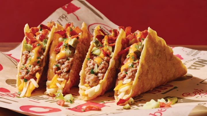 FoodWireDaily — Applebee’s remixes the burger again with Bacon Cheeseburger Wonton Tacos