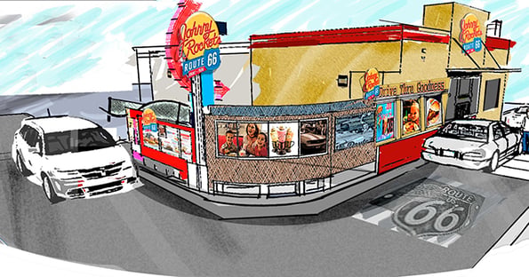 Johnny Rockets unveils new multi-format prototype